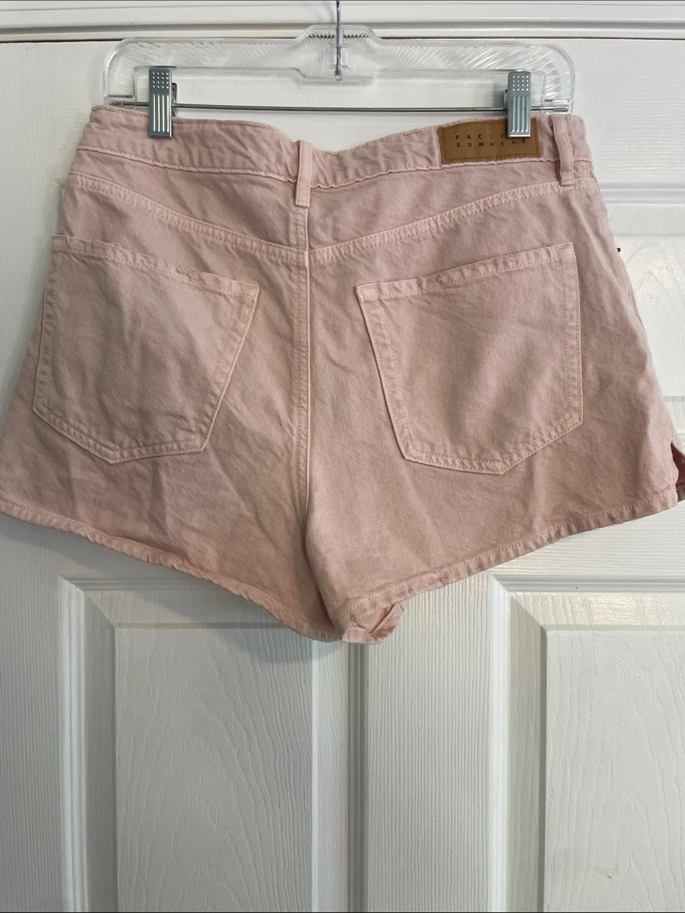 PacSun Pale Pink High-Rise Denim Shorts and future collective long short bundle